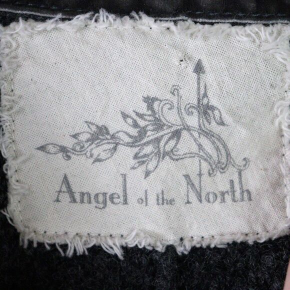 Anthropologie Angel of the North Gray Wool Boucle Cowlneck Sweater M - Picture 4 of 6